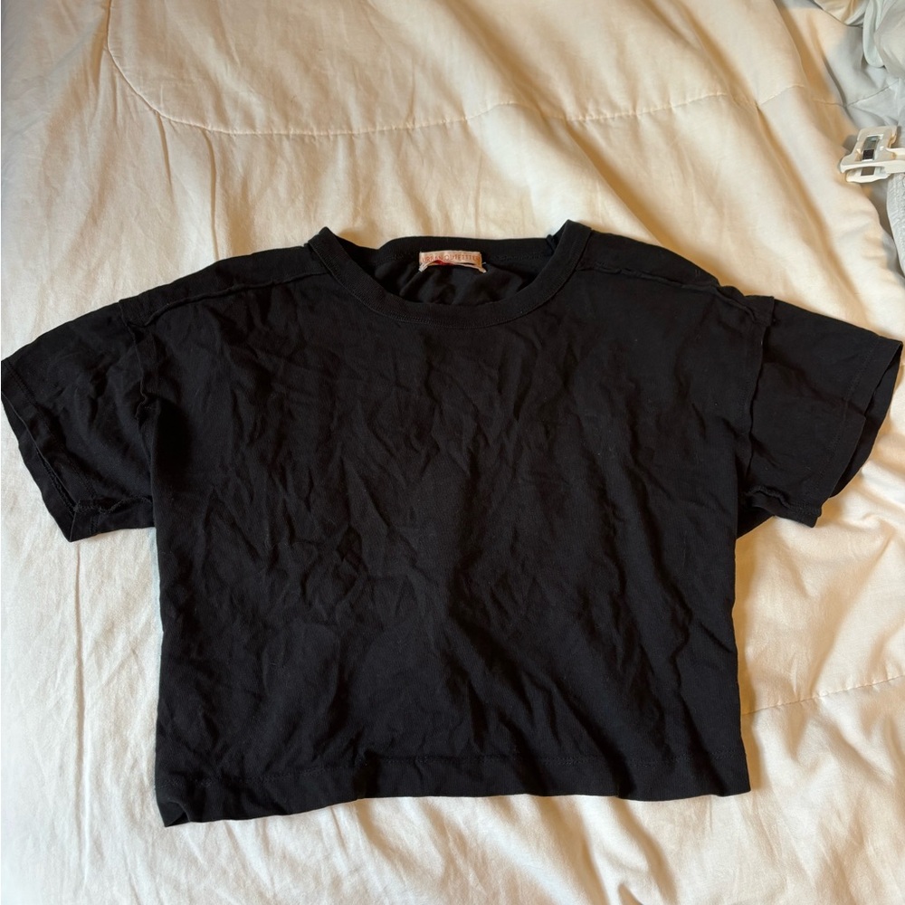 Urban Outfitters Black Cropped Tee